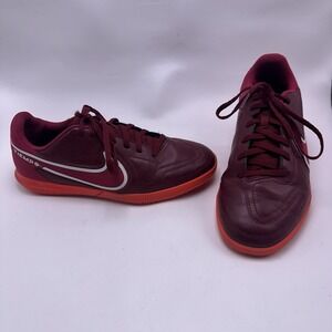 Nike Jr Tiempo Legend 9 Club IC Team Red Soccer Shoes DA1332-616 Size 6Y